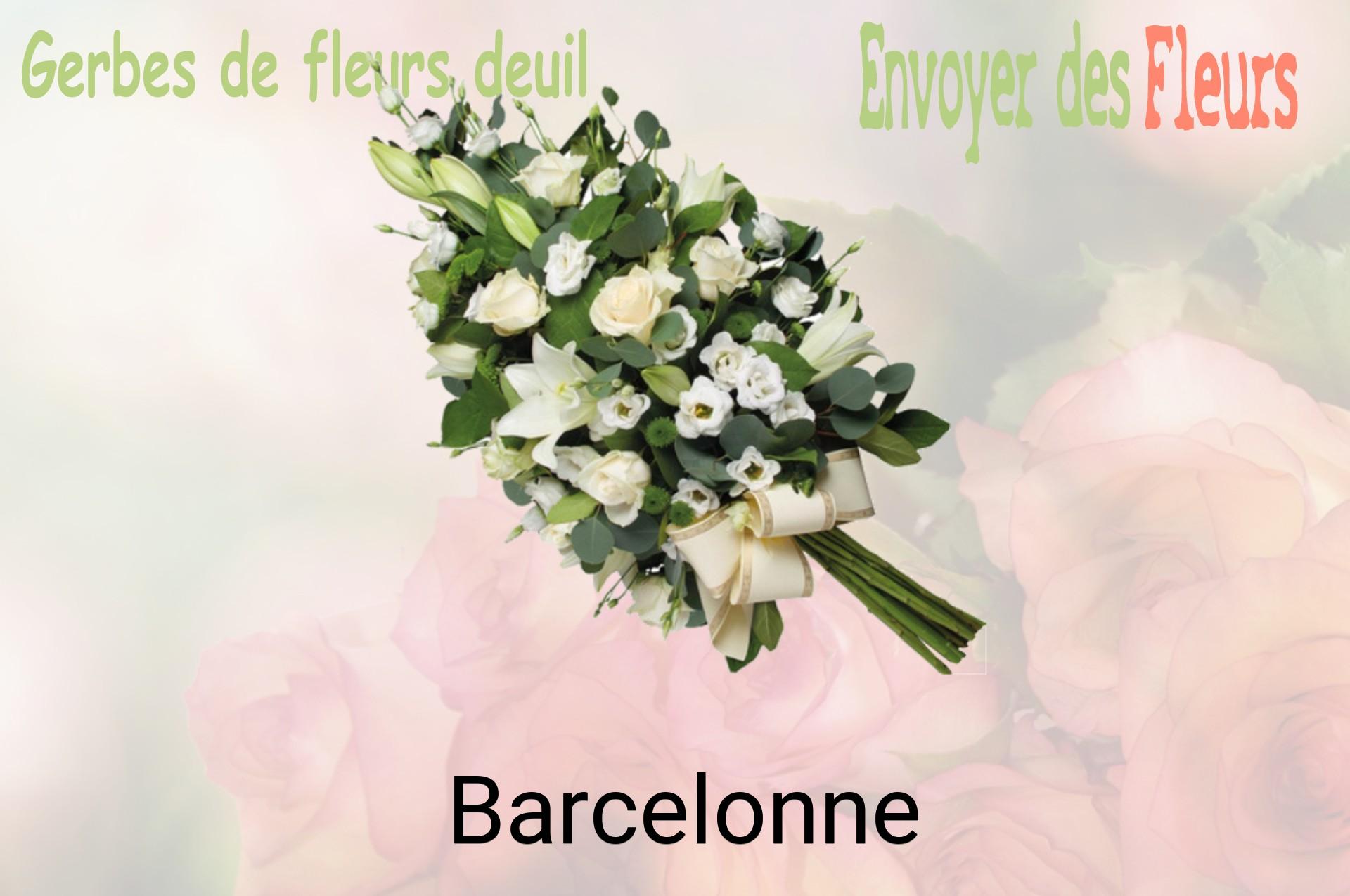 Gerbe de fleurs de deuil livrée à Barcelonne